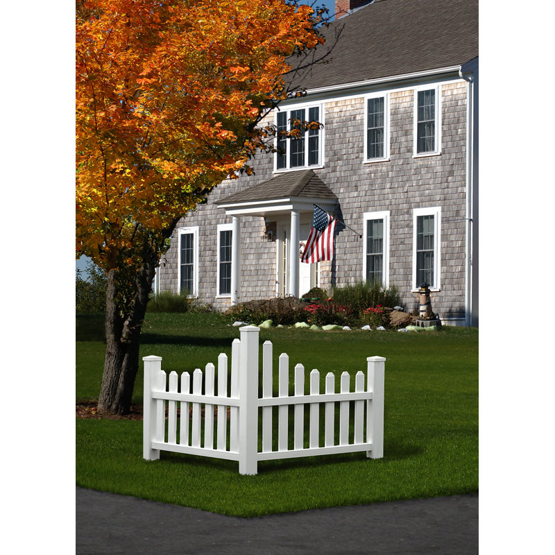 Country Corner Picket   , 3.64 ft. H x 48.5 ft. W, White