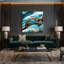 Art mural sur toile bleu-916559993
