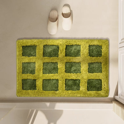 Absorbent Plush Bathroom Mat - Quick-Dry Door Mat With Non-Slip Backing