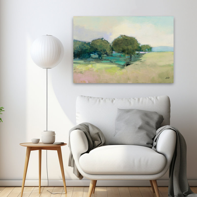 Paysage contemporain contemporain et champêtre, H 36 po x l 24 po