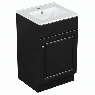 Meuble-lavabo polyvalent avec plusieurs options de rangement et fabrication durable