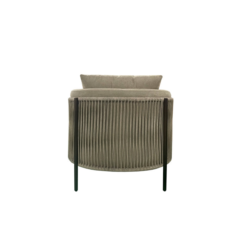 Chaise d'appoint avec extérieur en corde, Sable