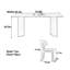 Table Mid-Century rectangulaire en bois et pierre-125054387-125054391