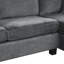 Canapé modulaire Canapé modulaire rembourré en chenille de 111,8 po avec repose-pieds de rangement mobile pour le salon -1293330539