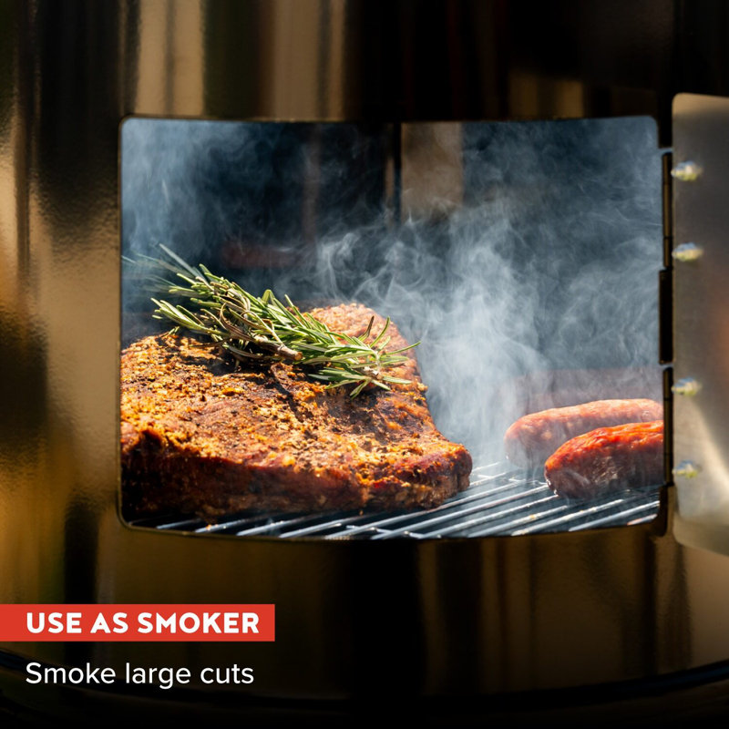 Megamaster 4-in-1 Black Vertical Smoker with 600 sq. in. Cooking Space