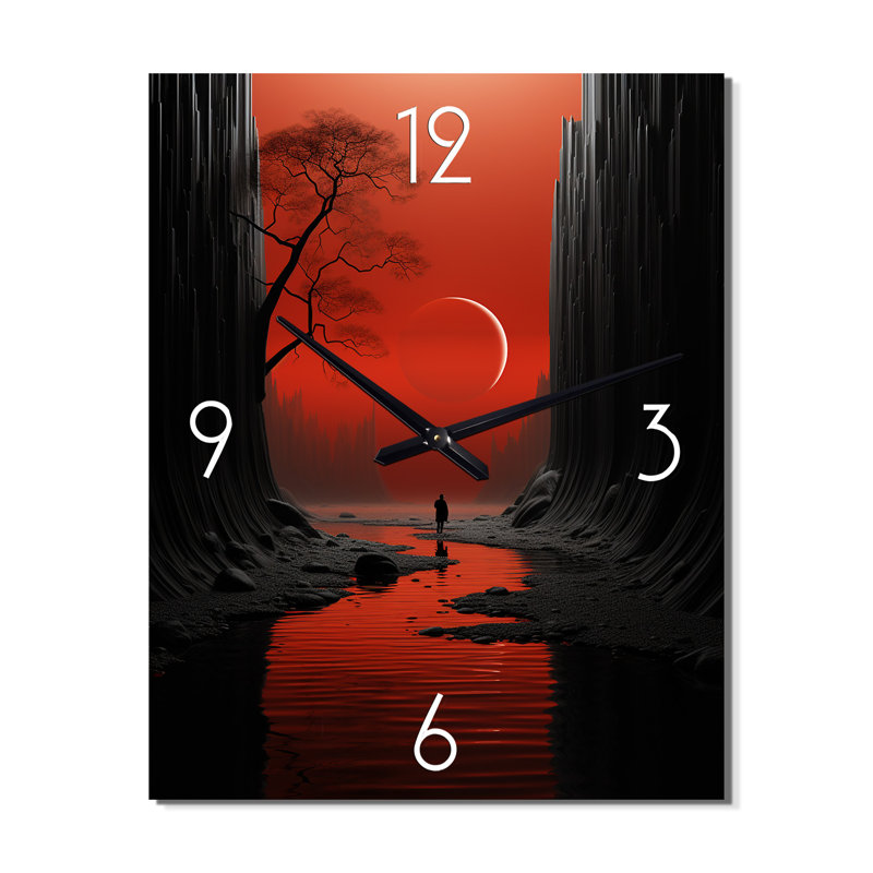 Horloge murale Ricarda - Tempêtes surdimensionnée, Grand