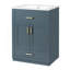 Meuble-lavabo 24 po avec lavabo intégré en céramique, meuble-lavabo à 2 portes, 1 tiroir basculant et meuble-lavabo simple pour salle de bain de petite et moyenne taille, bleu-1211905738
