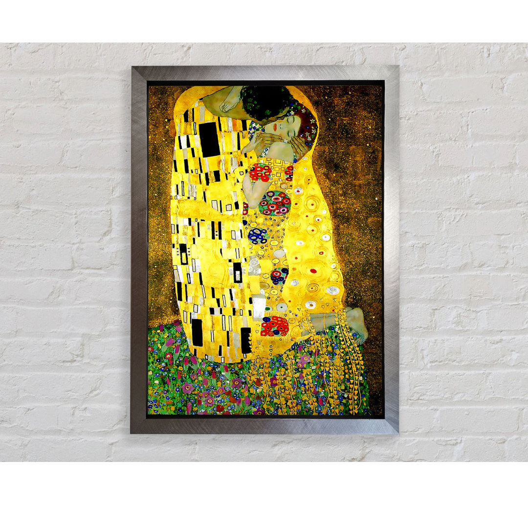 Klimt Kuss von Gustav Klimt - Einzelner Bilderrahmen Kunstdrucke