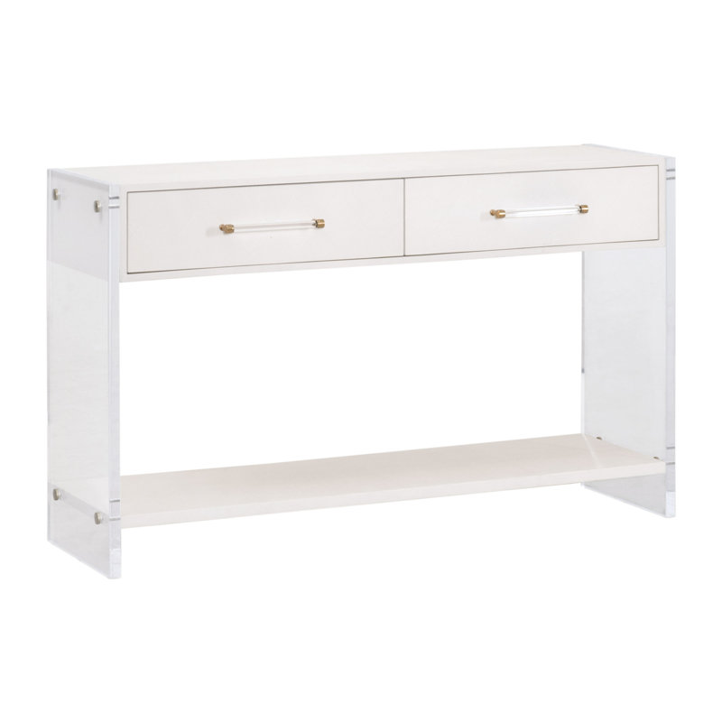 Braedawn 52'' Console Table, Pearl Shagreen