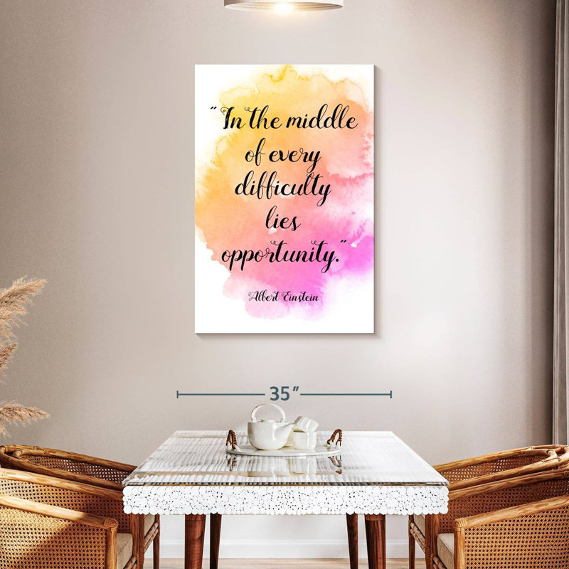 Einstein's Famous Quote, 45" H x 30" W