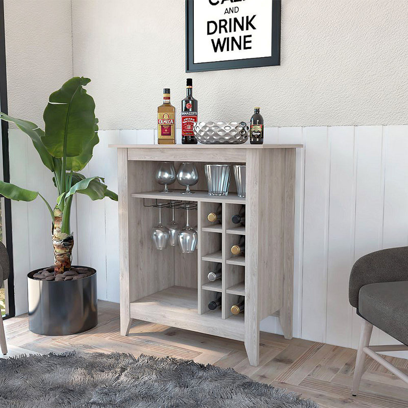 Armoire bar 6 tiroirs 1 tiroir 1 tablette, Gris