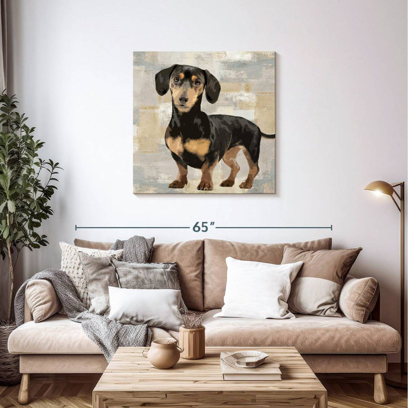 Brampt Dachshund Portrait, 36" H x 36" W