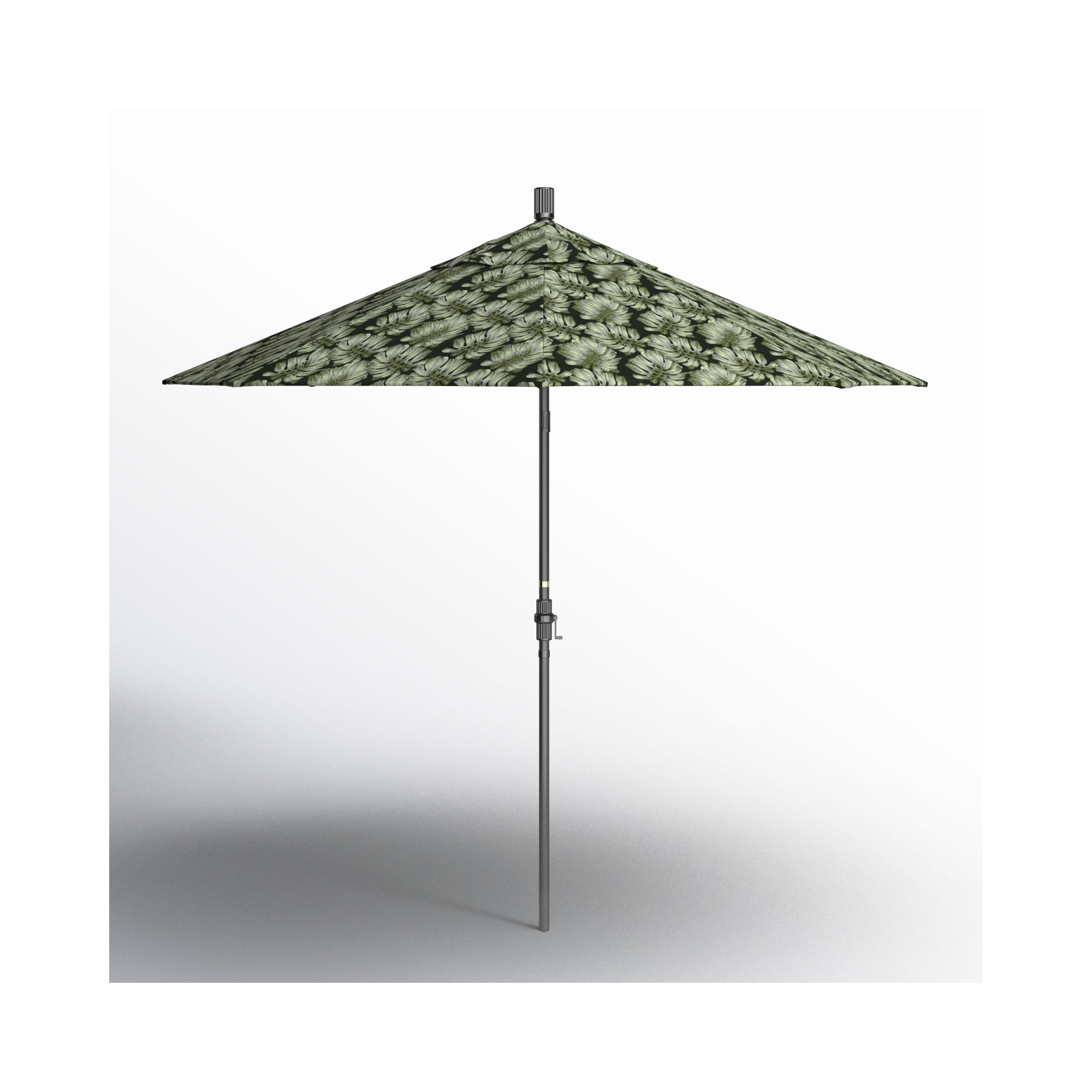 Santana 108'' Outdoor Umbrella, Gray, Palm Hunter - Pacifica Premium