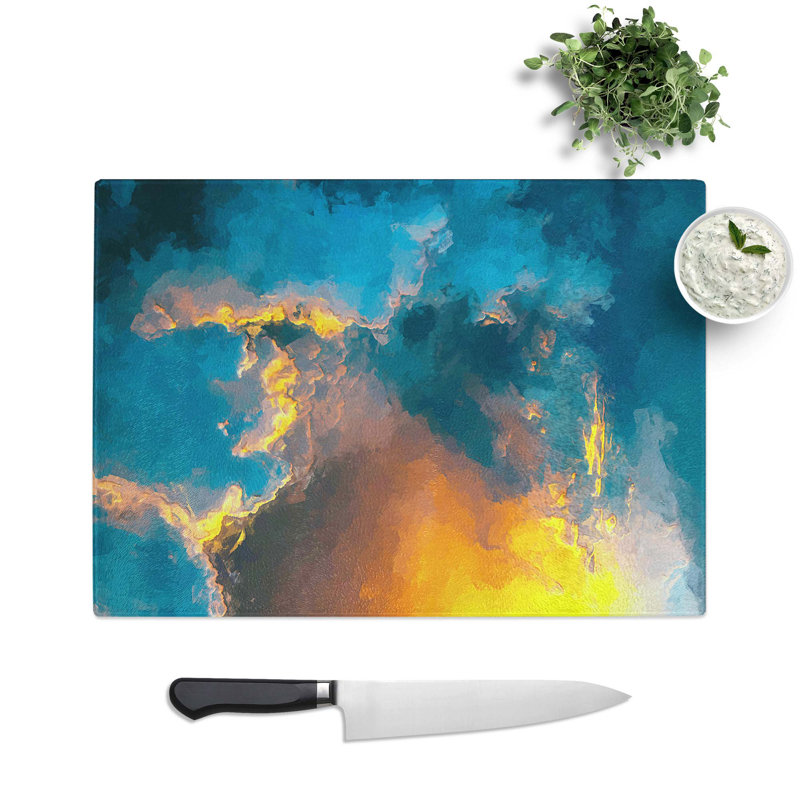 Glass Light Through The Clouds in Abstract Chopping Board, 28.5 cm W x 20 cm L