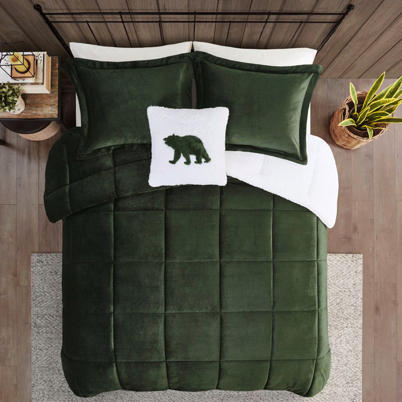 Très grand édredon très grand de couleur l 102 po x L 86 po lavable à la machine, 2 taies décoratives et 1 oreiller décoratif + inclus
