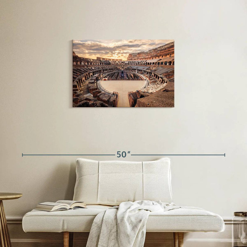 Ravi Colosseum au coucher du soleil, H 20 po x l 30 po