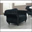 Ensemble de canapé en velours noir 3 pièces Mobilier de salon