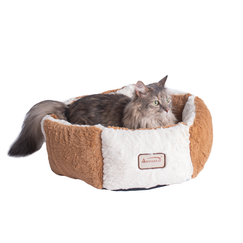 Velvet Bolster Pet Bed