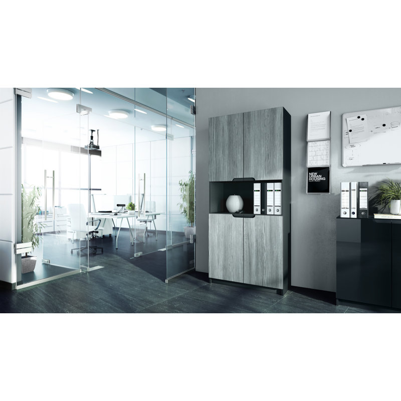 Mazeppa 4 -Door 4 -Shelf, Avola anthracite