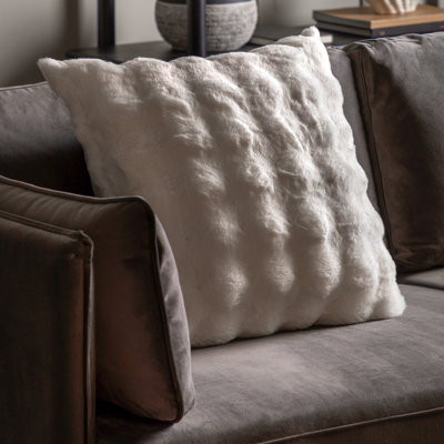 Agnella Cream Square Throw Cushion