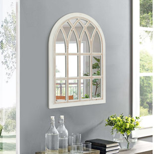 MirrorChic Driftwood 66 in. x 36 in. Mirror Frame Kit in White - Mirror NOT  Included