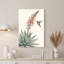 Tableau sur toile aquarelle représentant une plante d'agave et un colibri-1502965685