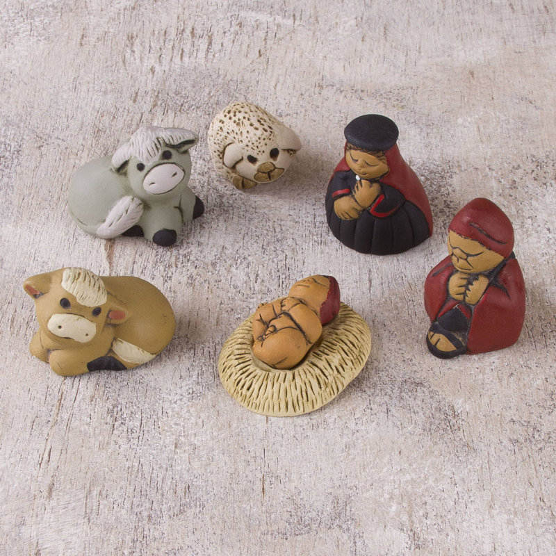 Ensemble de crèche de noël 7 pièces méditation