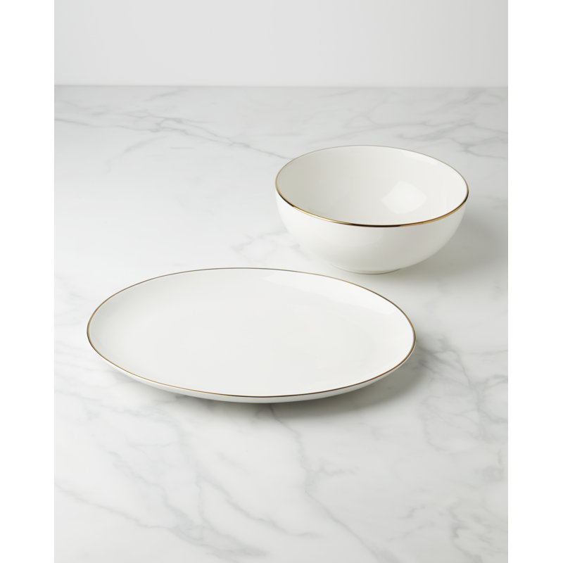 Trianna White 2Pc Serveware Bundle
