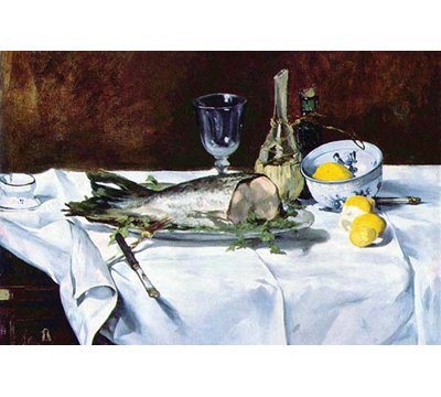 «Still Life with Salmon» par Eduard Manet, reproduction d'art