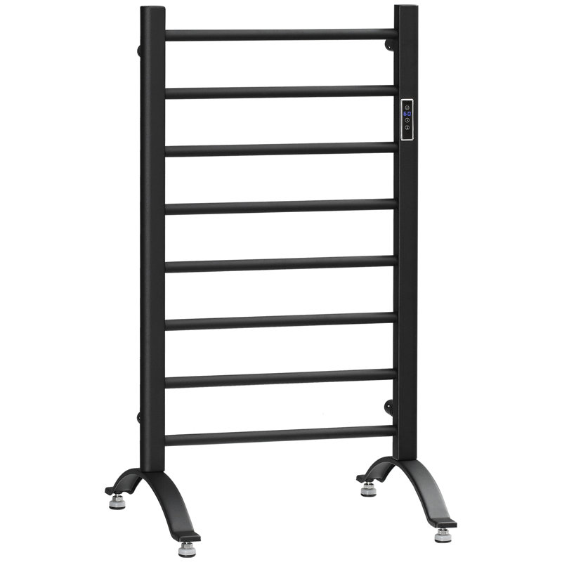 Straight Towel Rail Towel Warmer, Black