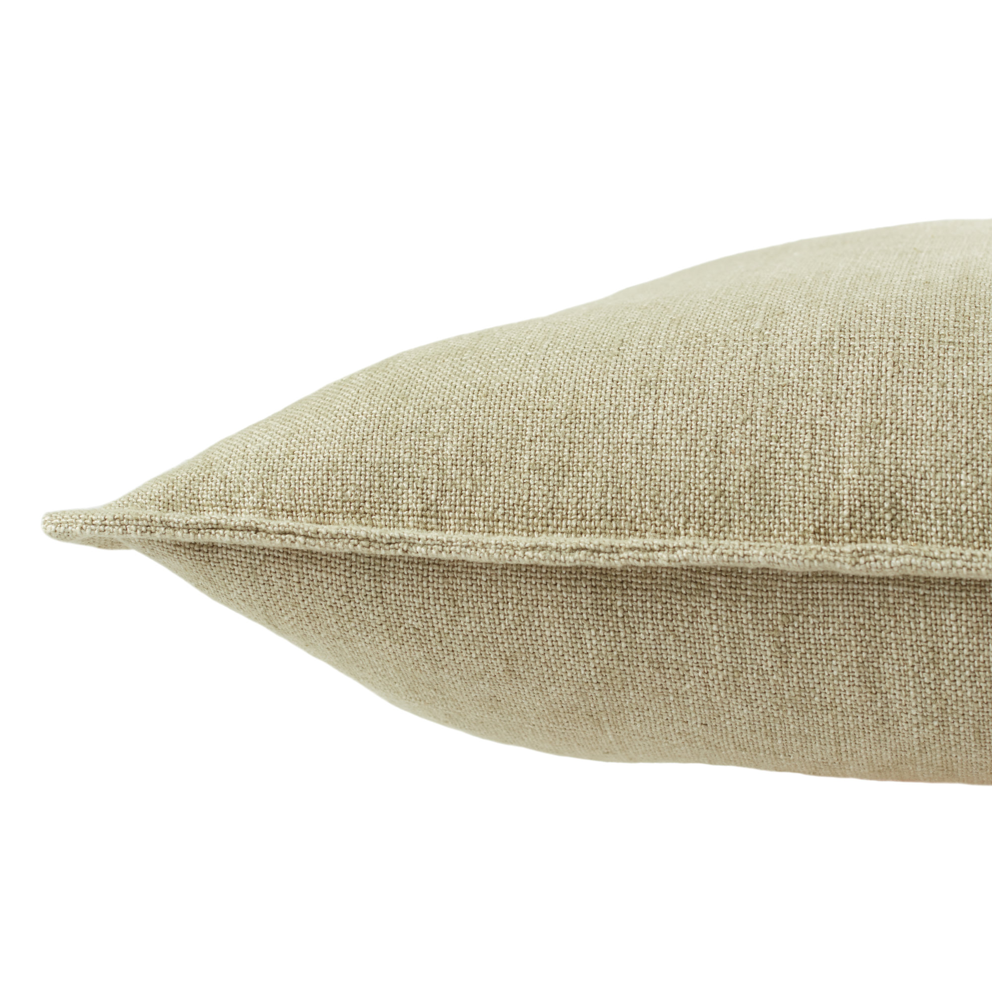 Burbank Linen Throw Pillow, Light Beige, Down, 20" x 20"