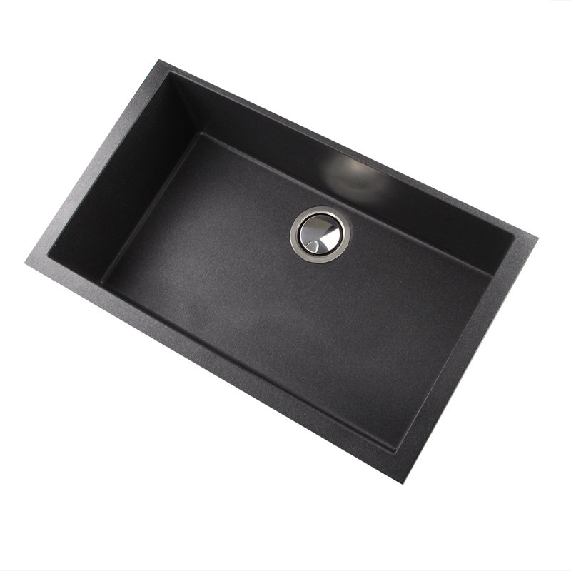 Plymouth 30'' L Single Basin Kitchen Sink, Black