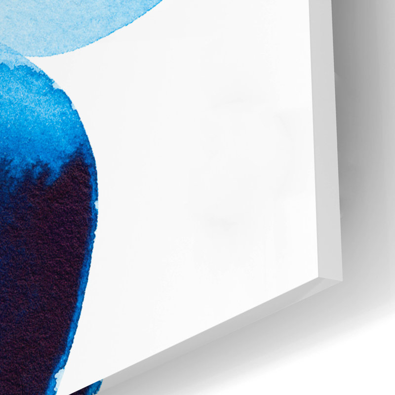 «Blue Drops 4» par Annie Warren, art mural en verre acrylique, H 16 po x l 12 po x P 0,13 po