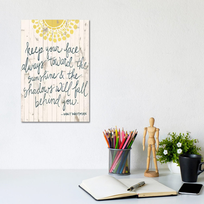 Sun Quote III by Grace Popp - Wrapped Canvas Print, 20.32 cm H x 30.48 cm W