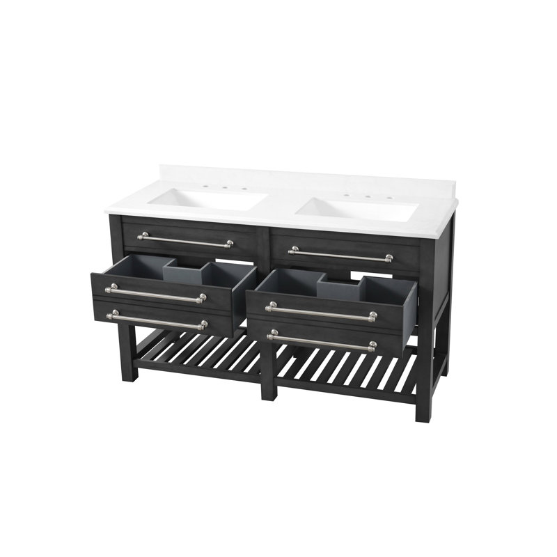 Ensemble de meuble-lavabo double 60 po Wesley