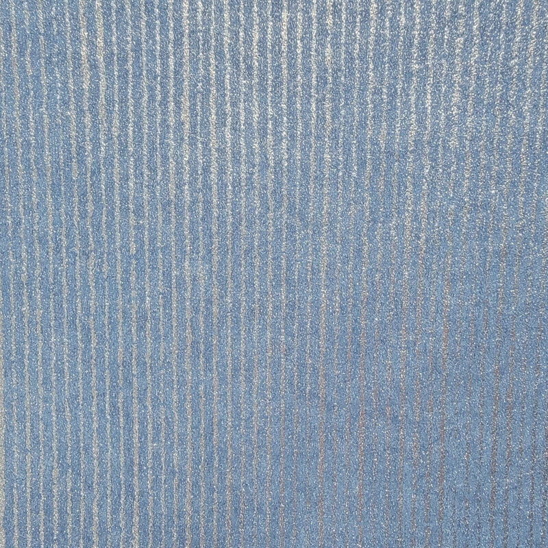Papier peint contemporain non tissé uni bleu argenté Stria Lines Modern