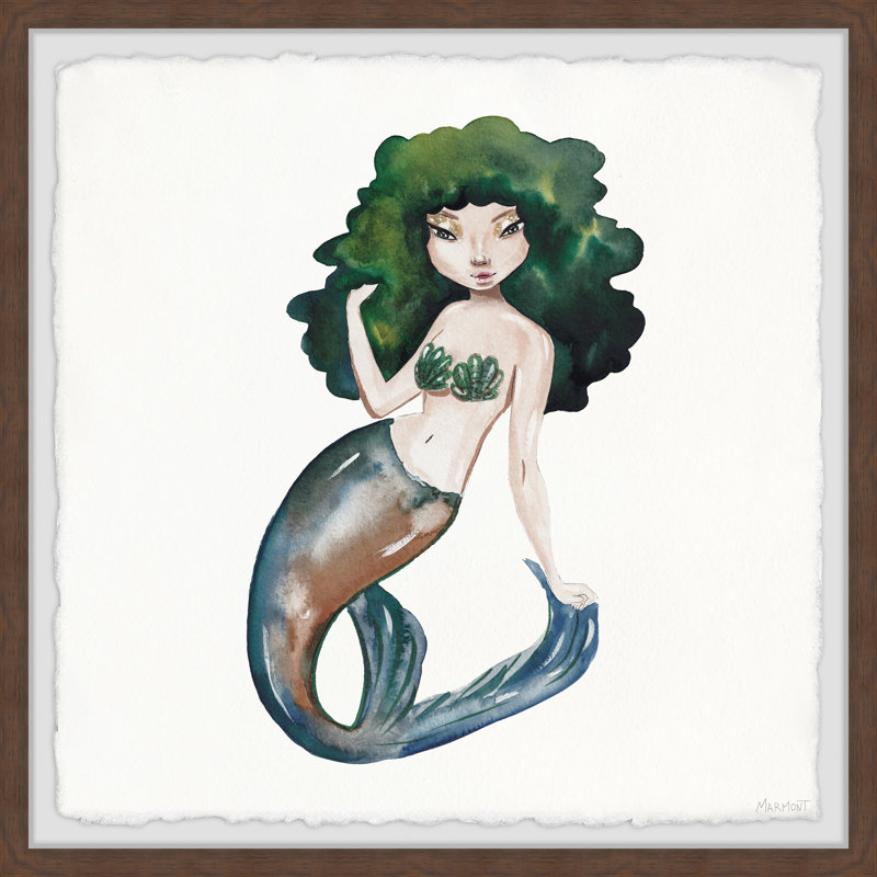 Art encadré Kasuri Little Mermaid Big Dreams, H 32 po x l 32 po x P 1,5 po