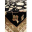 Agra Hand Knotted Oriental Area Rug in Black/Cream/Olive Green