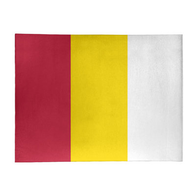 Tapis tissé à plat rouge/jaune St Louis