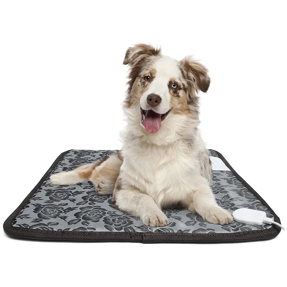 Pecute Pet Heating Pad, Electric Heated Mat with Chew Resistant Cord &  Washable Cover for Dogs Cats