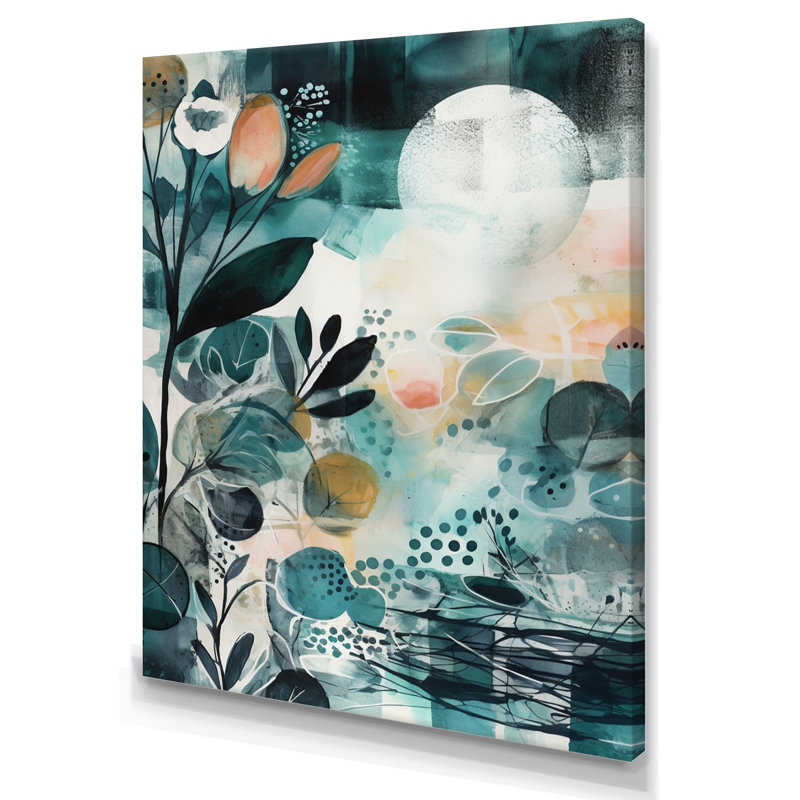 Karaline Green and Orange Reflections Of A Free Mind III sur impression sur toile, H 44 po x l 34 po x P 1,5 po, Toile tendue