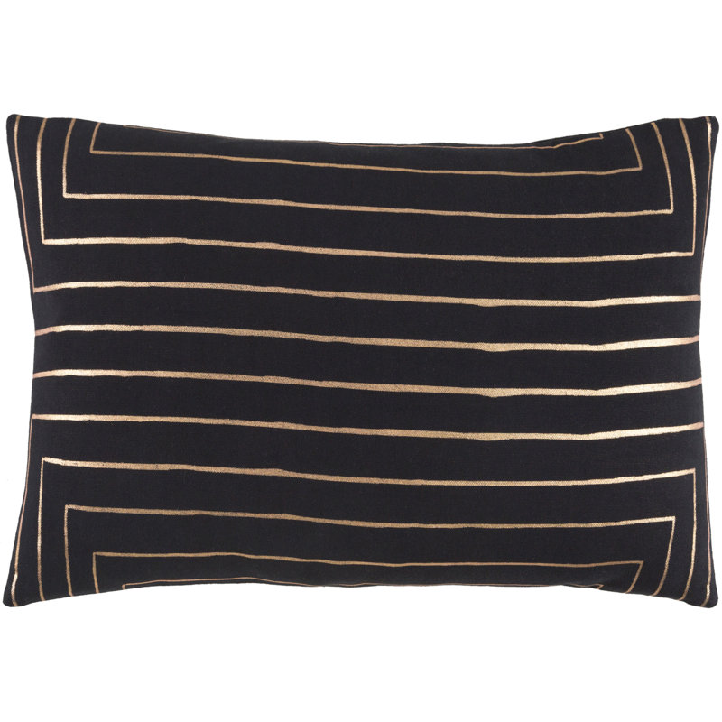 Coussin en coton Crescent, Gris, 22 po x 22 po, Housse de coussin seulement