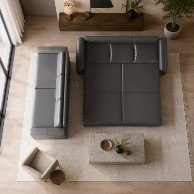 Chesterfield Sofa,93.7" King Pull Out Sofa Bed,3-in-1 Faux Leather Convertible Sleeper Sofa with Nailhead Trim & Rolled Arm,Multi-Functional Sofa Bed