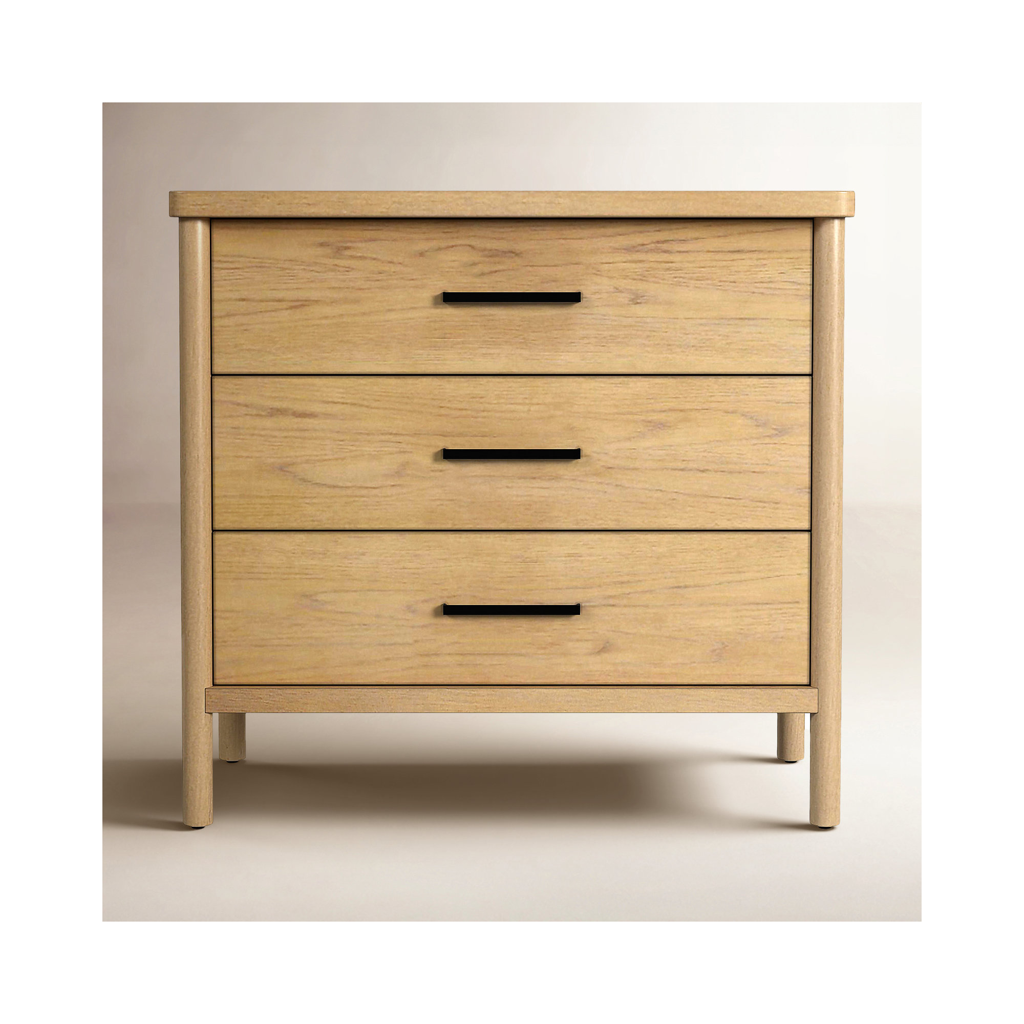 Lovell 3 Drawer 34" W Dresser, Light Brown