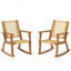 Ensemble de 2 chaises berçantes d'extérieur
