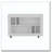 White Console Table in Melamine with Open Storage