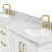 Freitas 67'' Solid Wood Single Bathroom Vanity in White with 1.5'' Carrara Marble Top, Center, Oval Sink-1073546077-1030856754