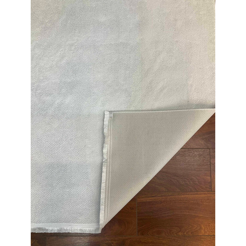 Aundrey Solid Colour Bamboo Slat / Seagrass Area Rug, Rectangle 12'6" x 6'8"