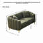 Canapé 63 po à 2 places en chenille capitonné avec pieds en métal doré 63 po - Siège de luxe profond pour le salon et les petits espaces-1061096168