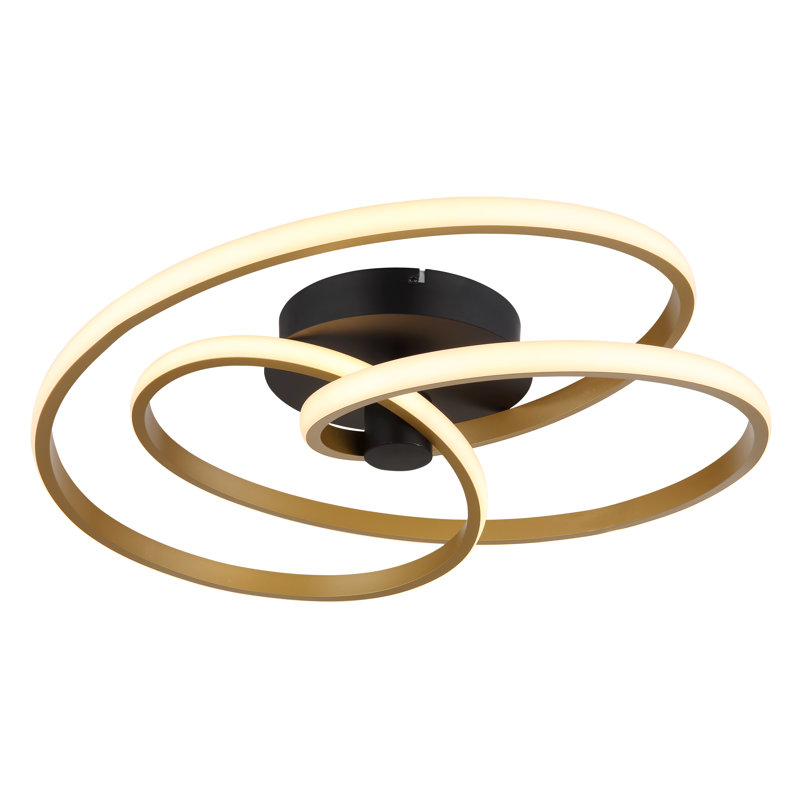 Cyenna Aluminium LED Flush Mount, Gold
